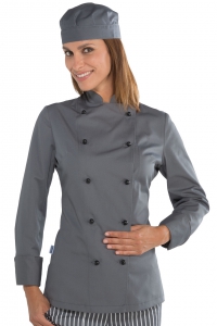 Foto Giacca Lady Chef bottoni antipanico  Grigio