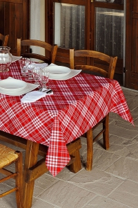 Foto Tovagliato Tartan Bianco+rosso