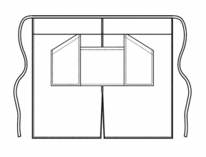 Foto Grembiule con spacco porta tablet